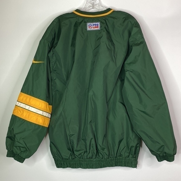 Vintage Nike Reversible Green Bay Packers Pullover Jacket Size Medium - Picture 2 of 11